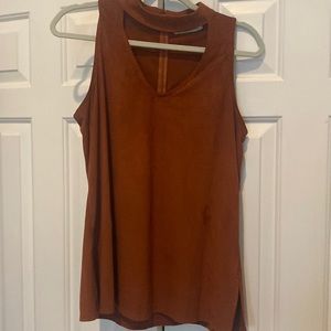 Veronica M Faux Suede Sleeveless Top